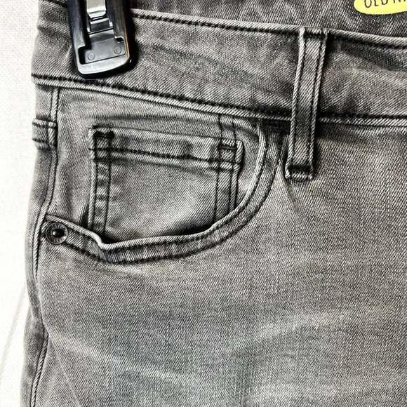 Old Navy Rockstar Moto Skinny Jean Faded Black Size 6R - Picture 7 of 12